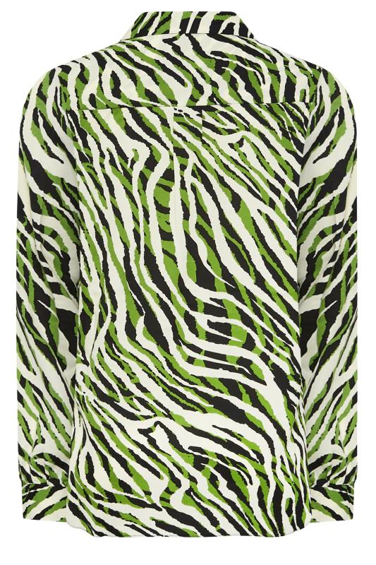 M&Co Green Zebra Print Long Sleeve Shirt | M&Co 7