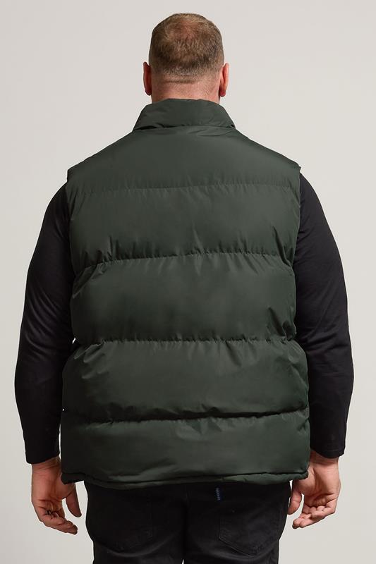BadRhino Big & Tall Dark Green Zip Through Gilet | BadRhino 2