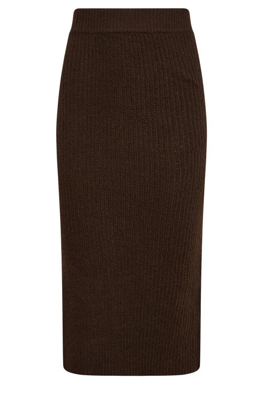 PixieGirl Petite Brown Midi Knitted Skirt | PixieGirl  8