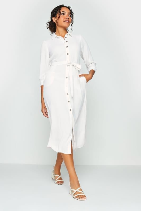 M&Co White Tie Waist Shirt Dress | M&Co 2