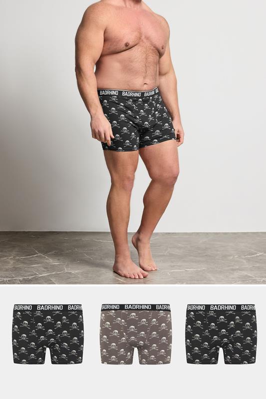 BadRhino Big & Tall 3 PACK Black Skull Boxers | BadRhino 1
