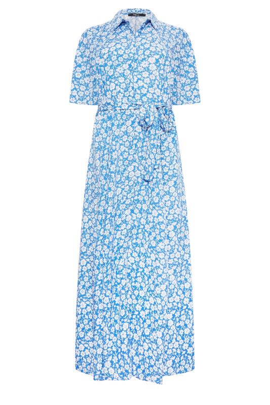 M&Co Blue Floral Print Maxi Shirt Dress | M&Co 6
