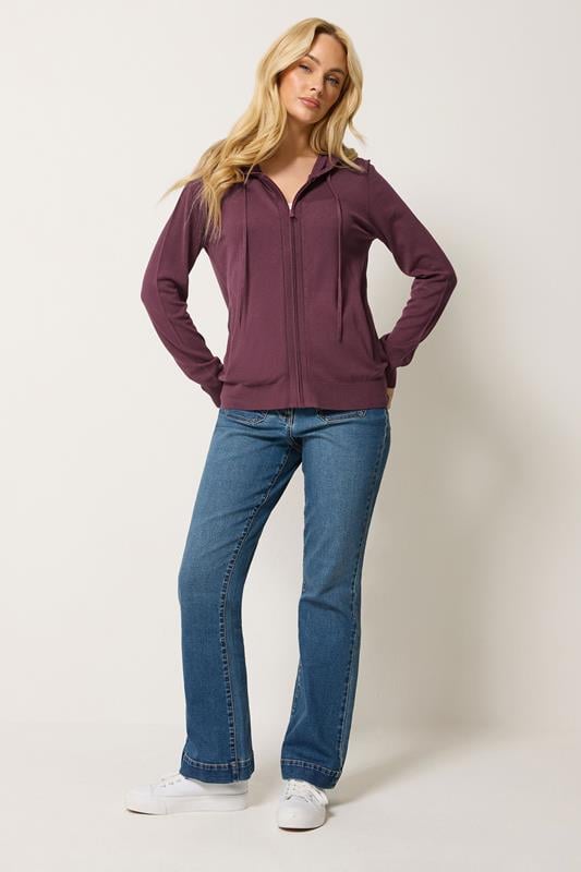 M&Co Berry Purple Zip Up Hoodie | M&Co 1
