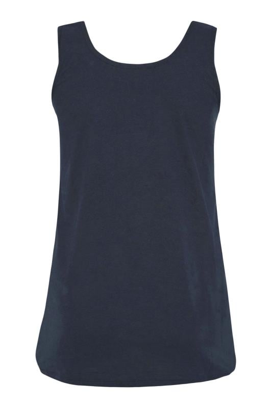 Navy Vest Top | Yours Clothing 7