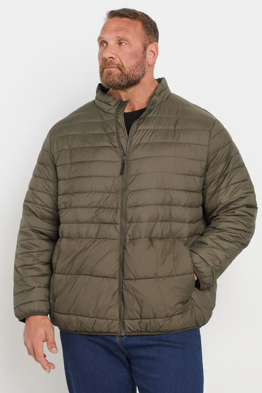 JACK & JONES Brown Collared Puffer Jacket