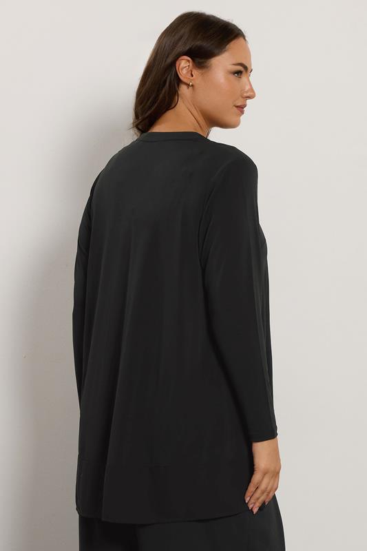 EVANS Plus Size Black Chiffon Hem Blouse | Evans 2
