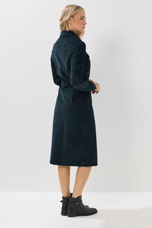 LTS Tall Dark Blue Cord Shirt Dress | Long Tall Sally 2