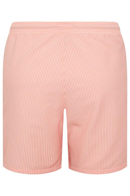 BadRhino Big & Tall Pink Stripe Seersucker Swim Shorts | BadRhino 7