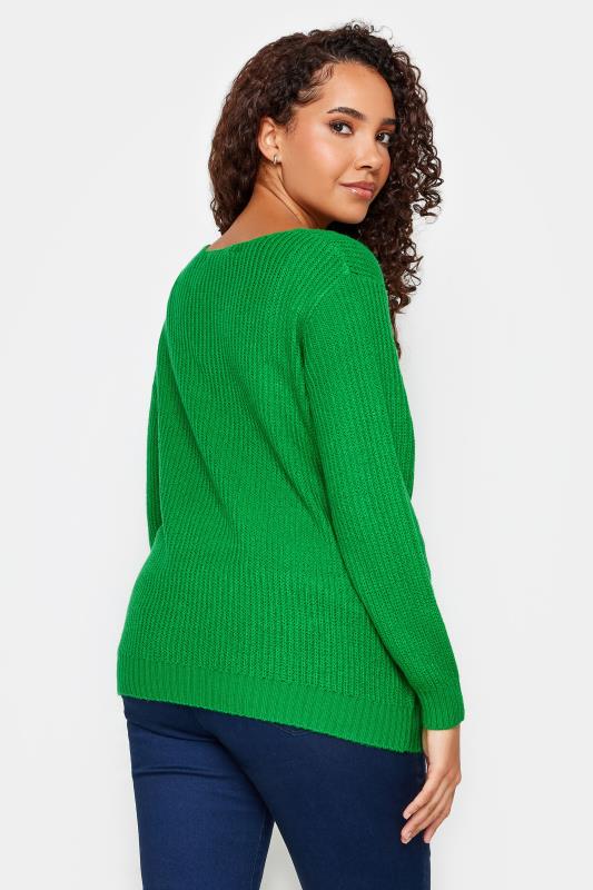 M&Co Fern Green V-Neck Knitted Jumper | M&Co 3