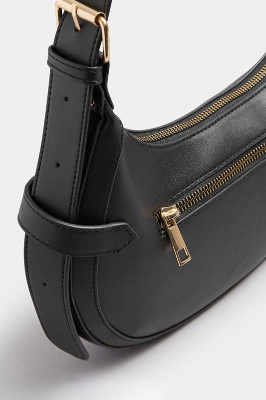 Black Buckle Shoulder Bag | Yours Clothing 4