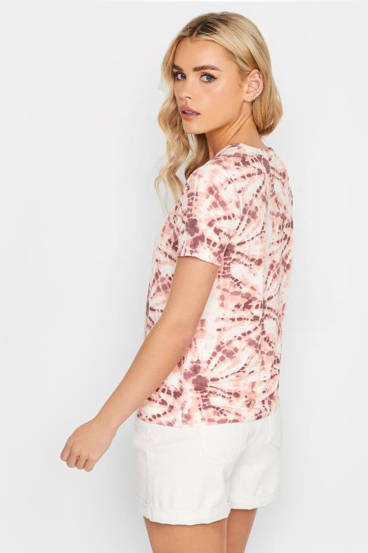 Petite White & Pink Tie Dye T-Shirt | PixieGirl 3