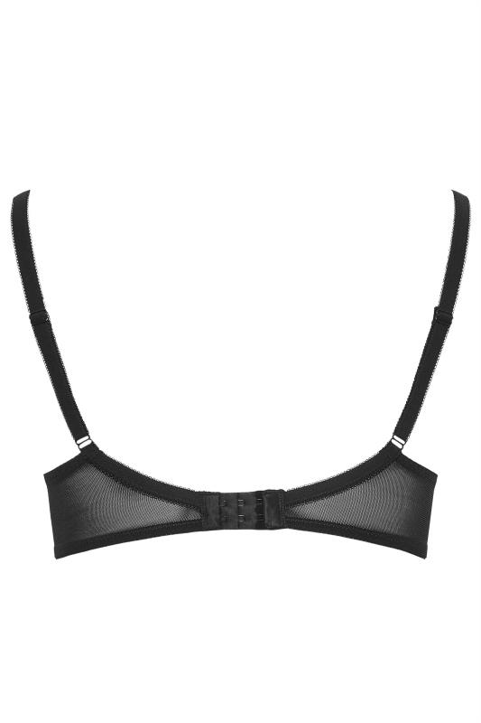 Plus Size Black Smooth Classic Non-Padded Underwired Full Cup Bra | Yours Clothing 5