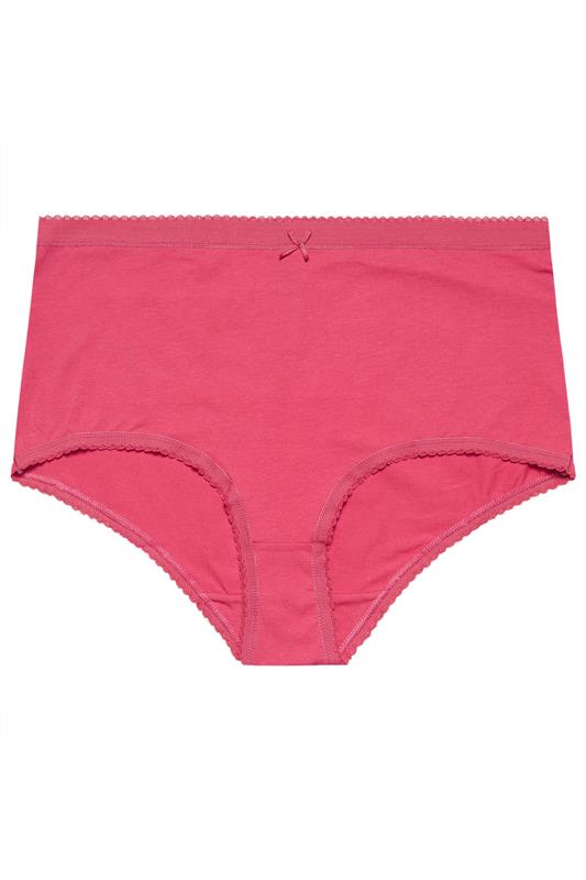 YOURS 5 PACK Plus Size Blue & Pink Floral Full Briefs | Yours Clothing 9