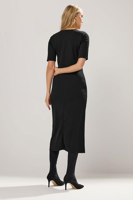 LTS Tall Black Keyhole Midi Dress | Long Tall Sally 2
