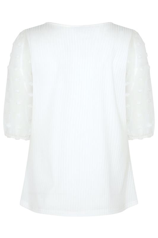 M&Co White Dobby Sleeve Blouse 7
