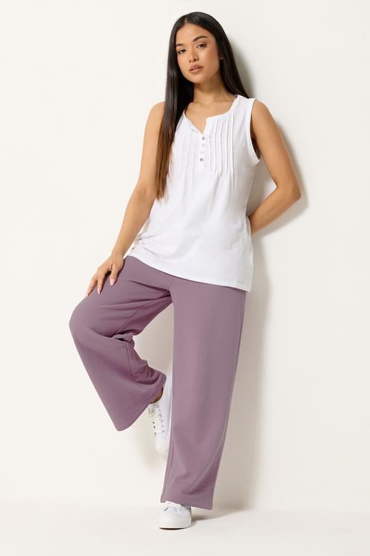  M&Co Petite Light Purple Wide Leg Joggers