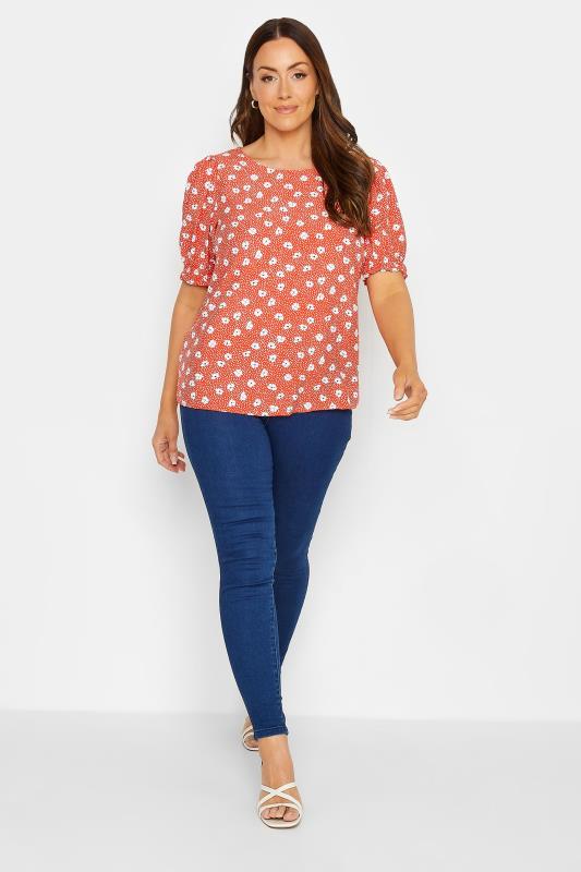 M&Co Red Daisy Print Blouse | M&Co 5