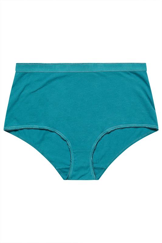 YOURSET 5 PACK Plus Size Teal Green Snake Print Full Briefs | Yours Clothing 7