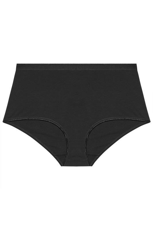 YOURSET 5 PACK Plus Size Black Floral Full Briefs | Yours Clothing 8