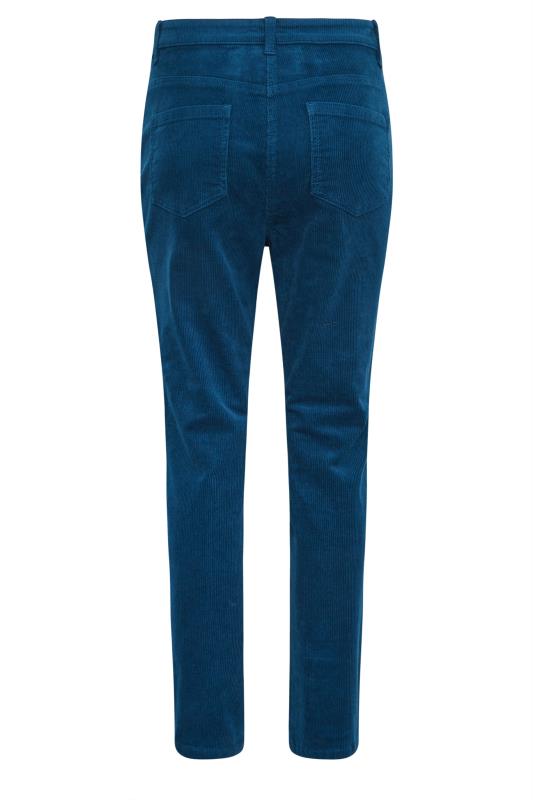 M&Co Petite Teal Blue Straight Leg Cord Trousers  5