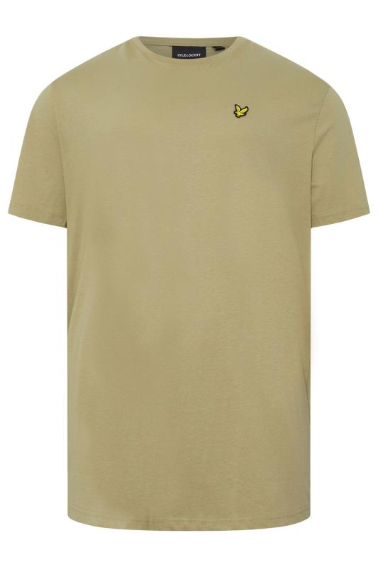 LYLE & SCOTT Big & Tall Sage Green Plain T-Shirt | BadRhino 2