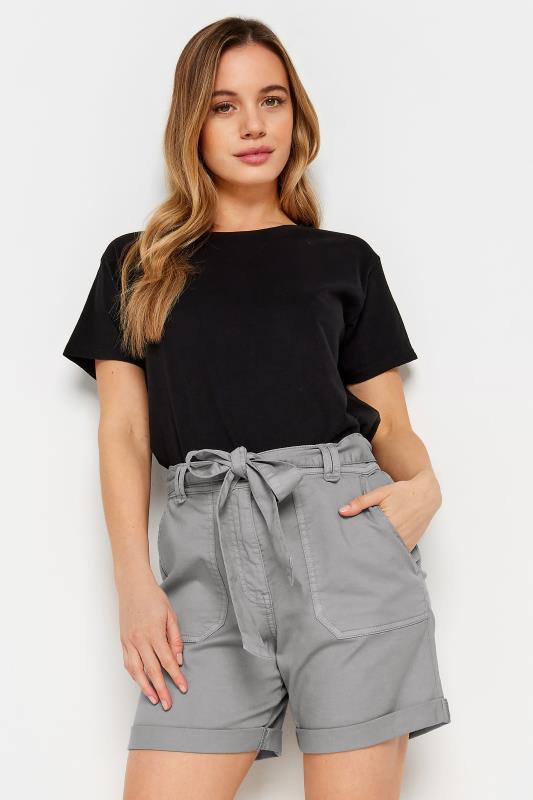 Women's  M&Co Petite Grey Cargo Shorts
