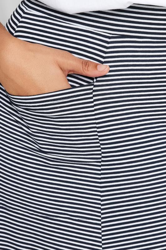 M&Co Navy Blue & White Striped Pocket Maxi Skirt | M&Co 4