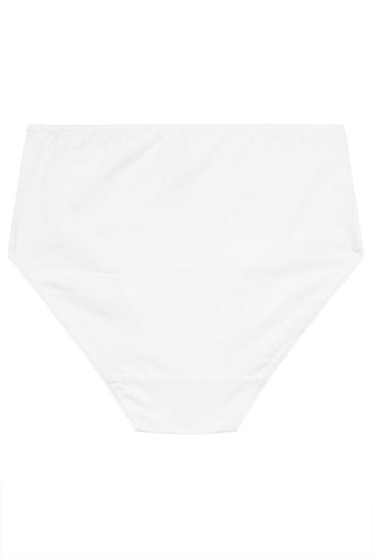 M&Co White 5 PACK High Waisted Full Briefs | M&Co  5