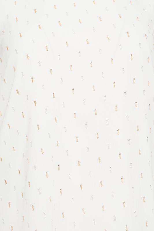 M&Co White Glitter Detail Blouse | M&Co 5