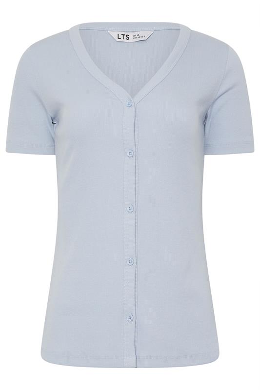LTS Tall Women's Pale Blue Button T-Shirt | Long Tall Sally 5