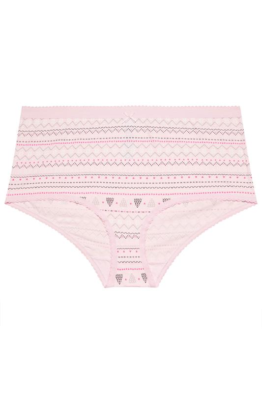 YOURSET 5 PACK Plus Size Grey Fairisle Full Briefs | Yours Clothing 7