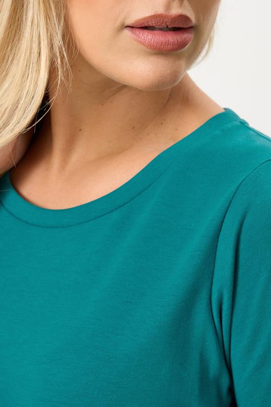 YOURS Plus Size Teal Green Core T-Shirt | Yours Clothing 4