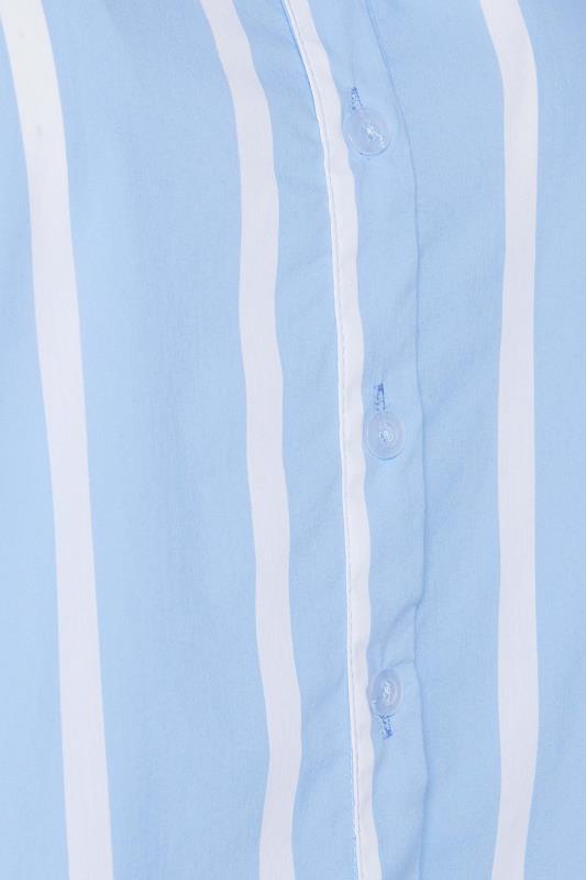M&Co Blue Stripe Tab Sleeve Detail Shirt | M&Co 7