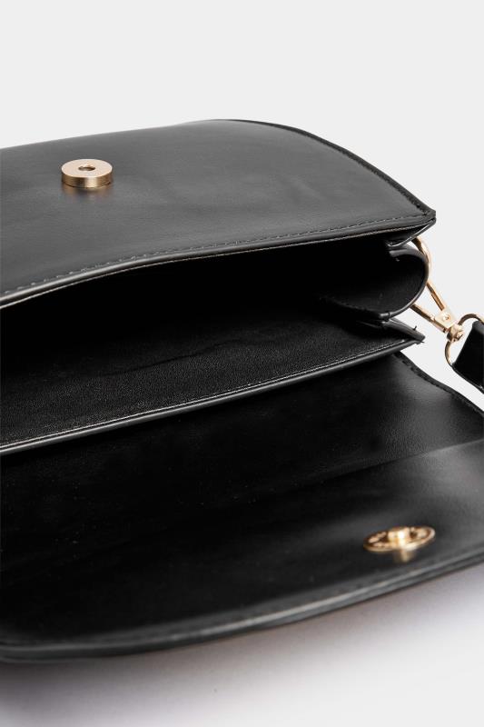 Black Chain Detail Shoulder Bag | Yours Clothing 6