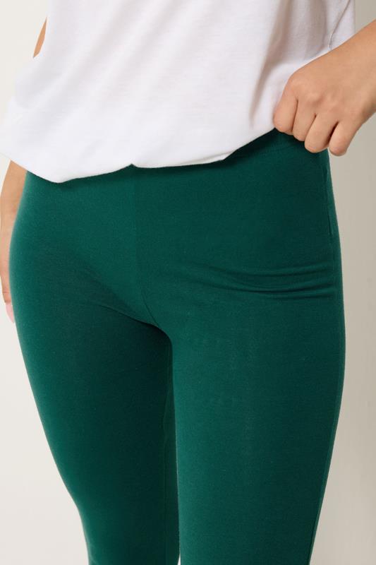 PixieGirl Petite Women's 2 PACK Forest Green & Black Cotton Leggings | PixieGirl 6