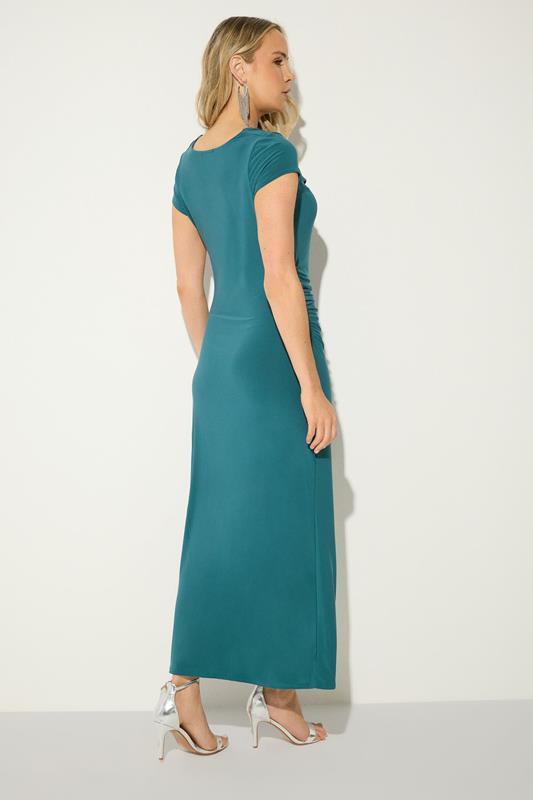 LTS Tall Women's Teal Blue Cowl Neck Maxi Dress | Long Tall Sally 1
