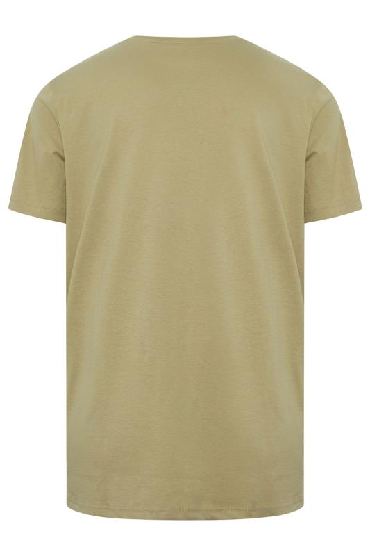 LYLE & SCOTT Big & Tall Sage Green Plain T-Shirt | BadRhino 4