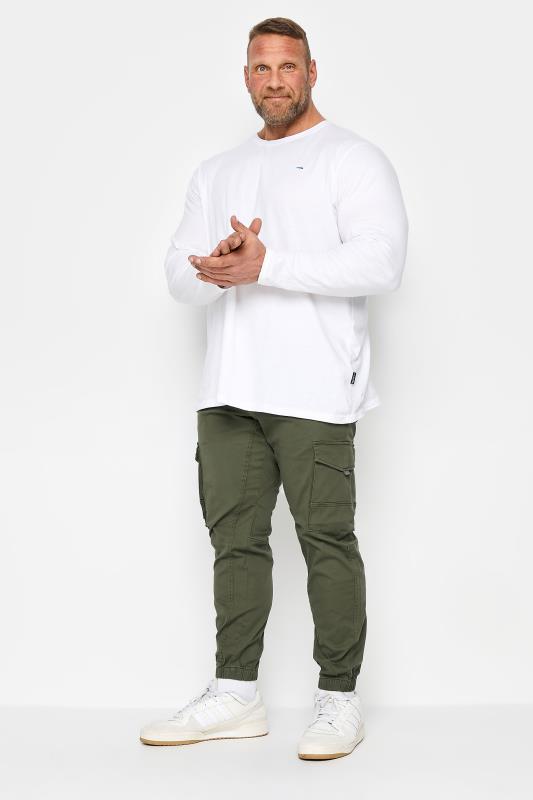 JACK & JONES Olive Green Cargo Trousers | BadRhino 1