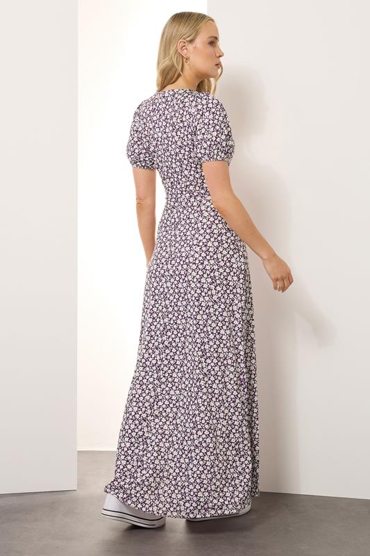 LTS Tall Berry Red Ditsy Floral Print Wrap Maxi Dress | Long Tall Sally 2