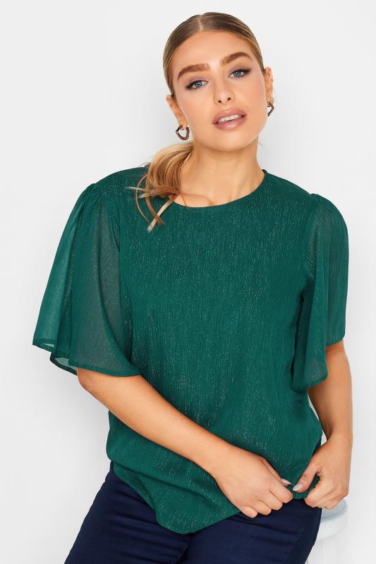 M&Co Khaki Green Shimmer Foil Shirt | M&Co