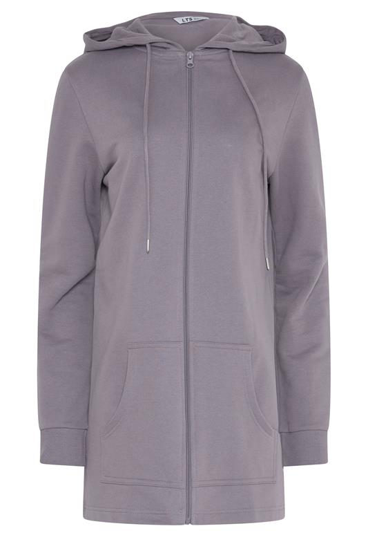 LTS Tall Women's Lilac Purple Cotton Longline Zip Hoodie | Long Tall Sally 5