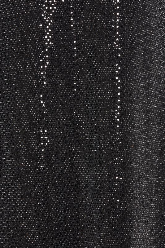 M&Co Black Shimmer Bell Sleeve Mini Dress | M&Co  5