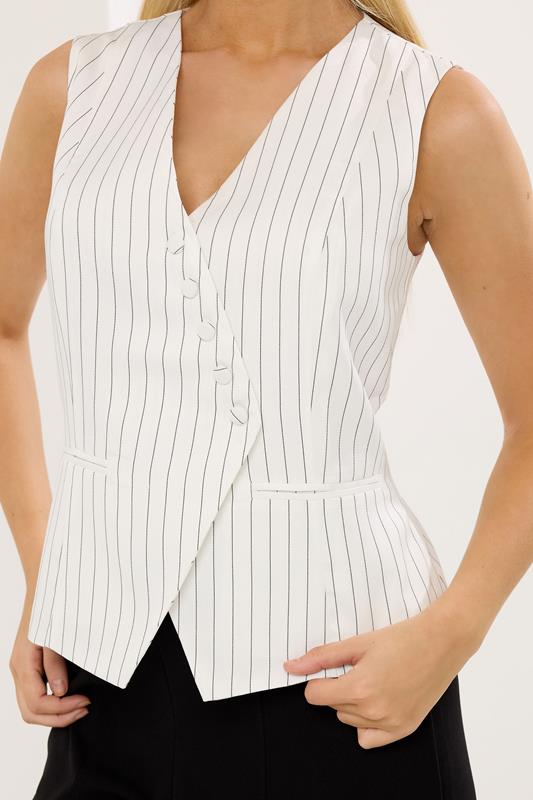 STAR White Pinstripe Waistcoat | StarByJM 4