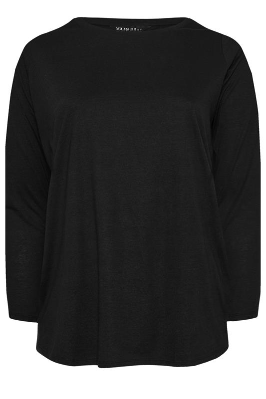 YOURS Plus Size 3 PACK Black Core T-Shirt Essentials Set | Yours Clothing 12
