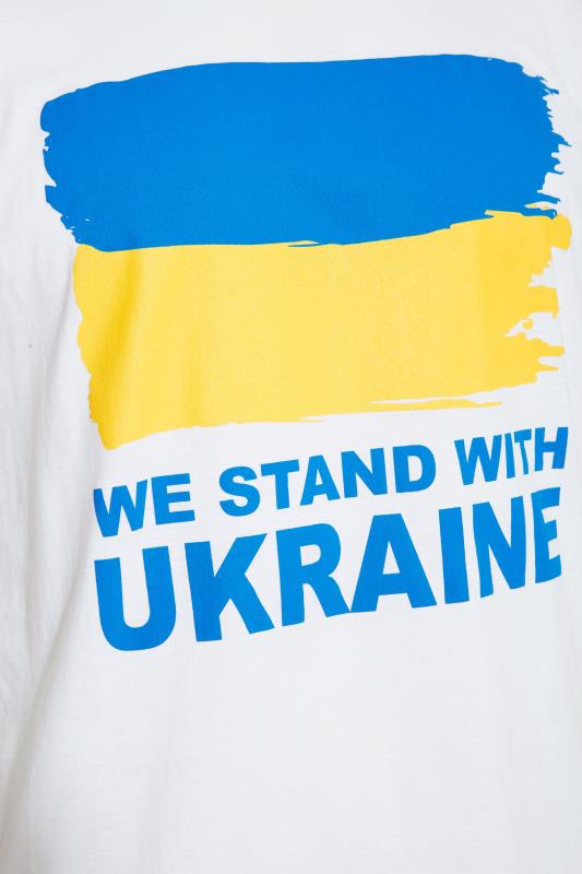 Ukrainian Crisis 100% Donation White 'We Stand With Ukraine' T-Shirt | BadRhino 2