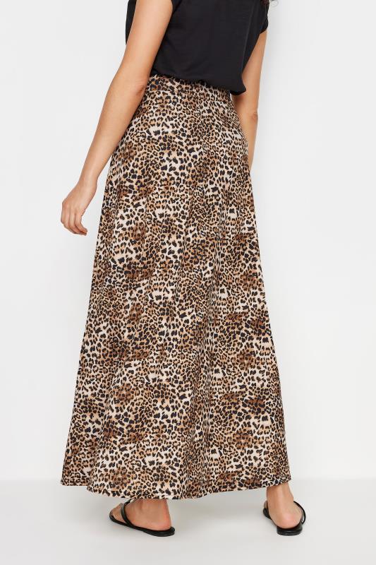 M&Co Natural Brown Leopard Print Maxi Skirt | M&Co 4