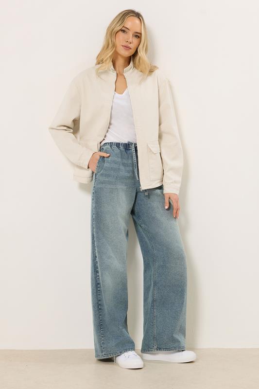 LTS Tall Women's Cream Funnel Neck Jacket | Long Tall Sally 4
