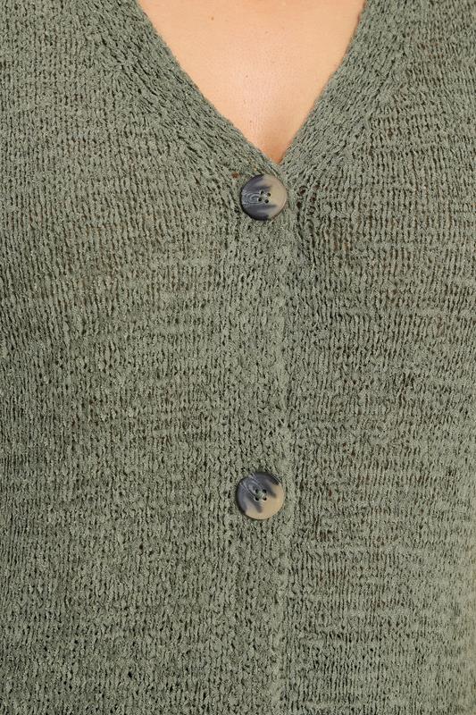 YOURS Plus Size Green Button Through Knitted Waistcoat | Yours Clothing 5