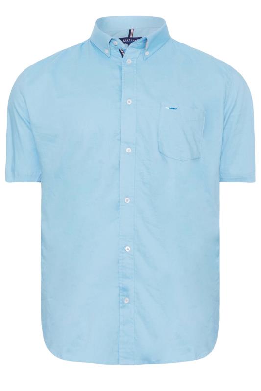 BadRhino Big & Tall Light Blue 2 PACK Short Sleeve Oxford Shirts | BadRhino 2