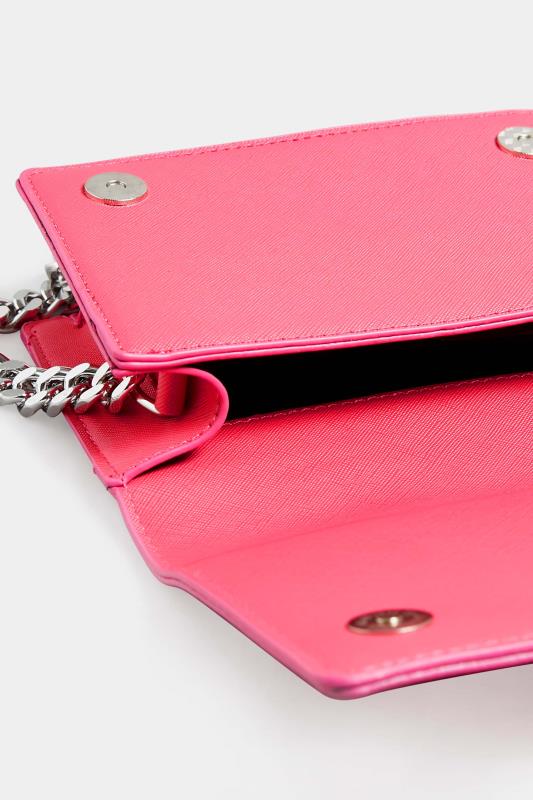 Plus Size Pink Chunky Chain Crossbody Bag | Yours Clothing 6